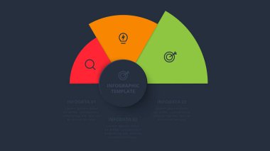 Siyah arkaplanda web için bilgi için yaratıcı bir kavram.