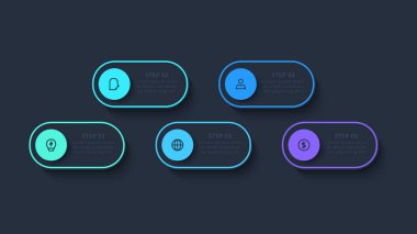 Siyah arkaplanda web için bilgi için yaratıcı bir kavram.