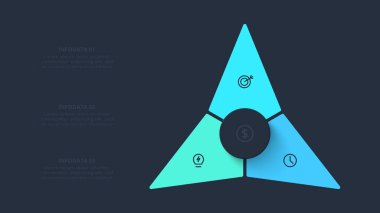 Siyah arkaplanda web için bilgi için yaratıcı bir kavram.