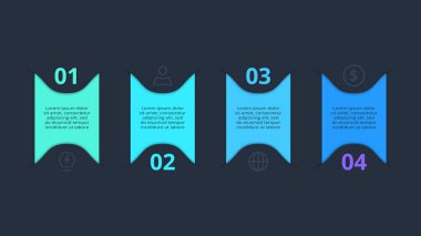 Siyah arkaplanda web için bilgi için yaratıcı bir kavram.