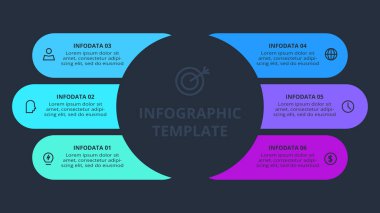 Siyah arkaplanda web için bilgi için yaratıcı bir kavram.