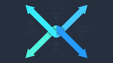 Siyah arkaplanda web için bilgi için yaratıcı bir kavram.