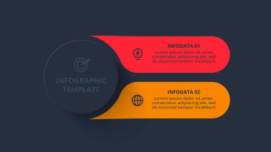 Siyah arkaplanda bilgi için yaratıcı bir kavram.
