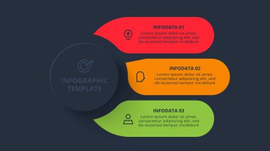 Siyah arkaplanda bilgi için yaratıcı bir kavram.