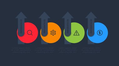 Siyah arkaplanda bilgi için yaratıcı bir kavram.