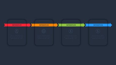 Siyah arkaplanda bilgi için yaratıcı bir kavram.