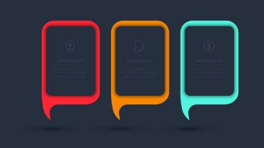 Siyah arkaplanda bilgi için yaratıcı bir kavram.