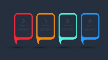 Siyah arkaplanda bilgi için yaratıcı bir kavram.