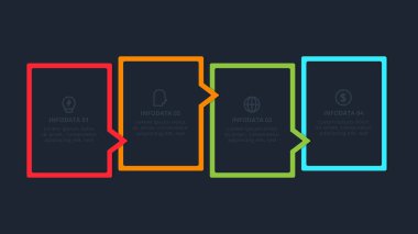 Siyah arkaplanda bilgi için yaratıcı bir kavram.