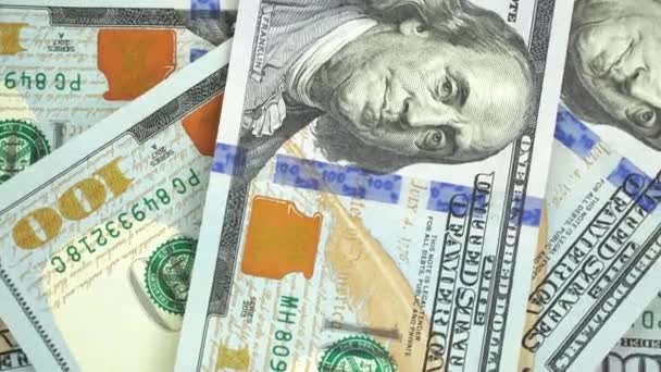 Vídeo Asmr Susurro Billetes 100 Dólares Contando Billetes 100 Dólares — Vídeo de stock