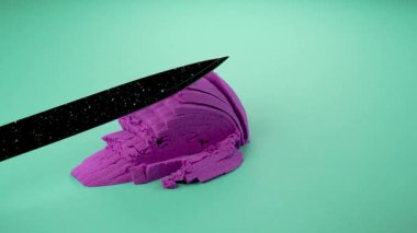 Çok tatmin edici ve rahatlatıcı Kinetik Kum ASMR videosu. Stres önleyici makroyu renkli Kinetik Kumu bıçakla kapatmak. ASMR sesleri.