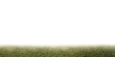Futbol yeşili çim sahası beyaz arka planda izole. - Futbol. İzole edilmiş