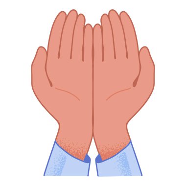 Dua eden eller vektör illüstrasyonu 