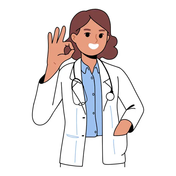 Doctor Showing Gesture — Stock Vector