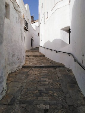 Cadiz, Endülüs, İspanya 'daki Vejer de la Frontera kasabasının beyaz sarayları