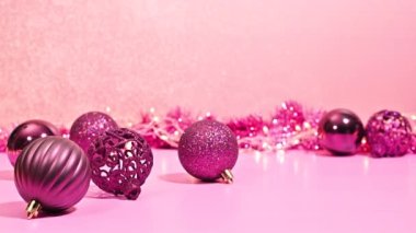 Yanıp sönen ışıklar ve süslemeler Noel Durağı Arkaplan Parıltısı Hareketi Düzenleme