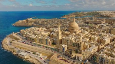 Valletta şehri - Malta 'nın başkenti. Avrupa