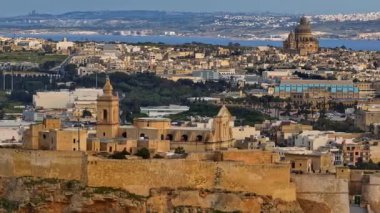 Cittadella, Gozo 'daki Victoria şehrinde, Malta adasının bir parçası.