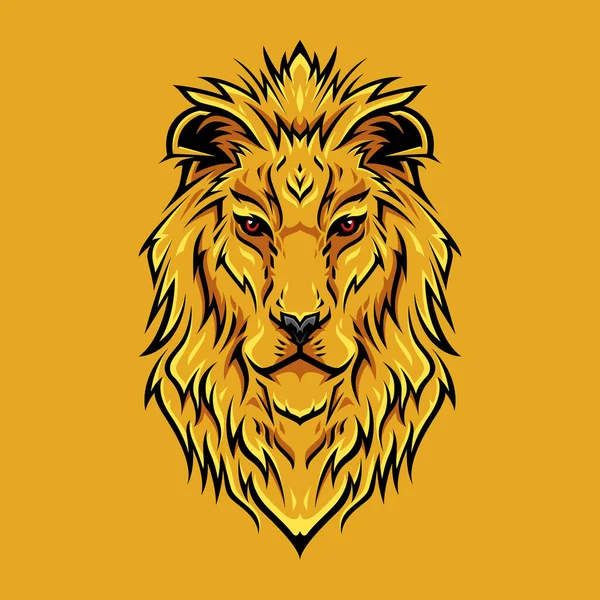 Lion Head Logo Illustrazione Vettoriale — Vettoriale Stock