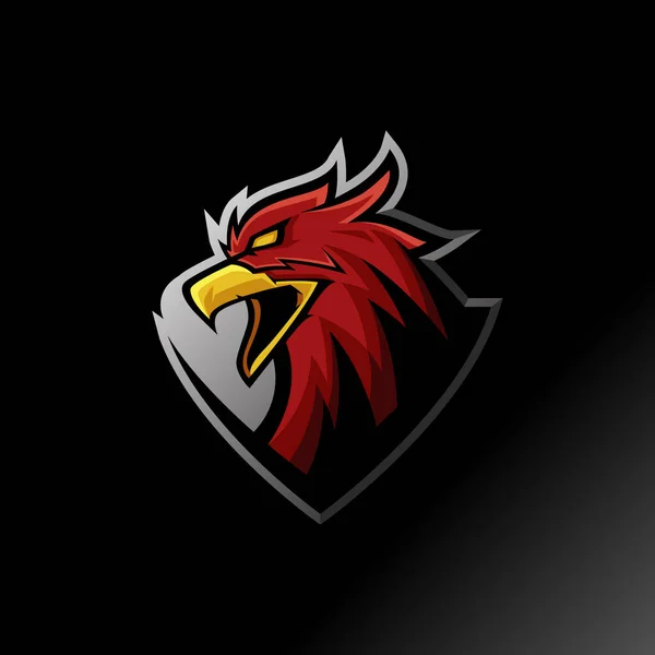 Adler Maskottchen Esporrt Logo Illustration — Stockvektor