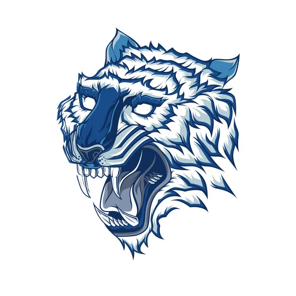 Tiger Head Logo Illustration Vector — Vector de stoc