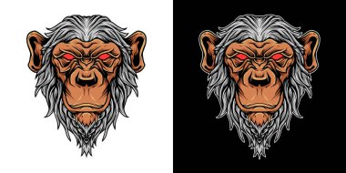 Şempanze Başı Logosu Çizimi