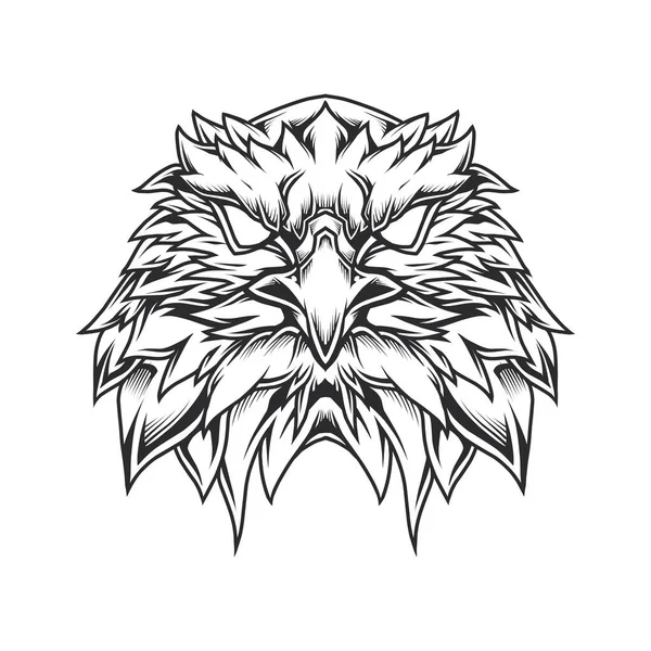 Eagle Head Line Art Illustrazione — Vettoriale Stock