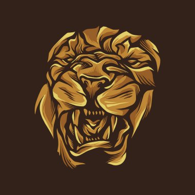 Koyu altın aslan eşsiz bir resimle karşılaşıyor