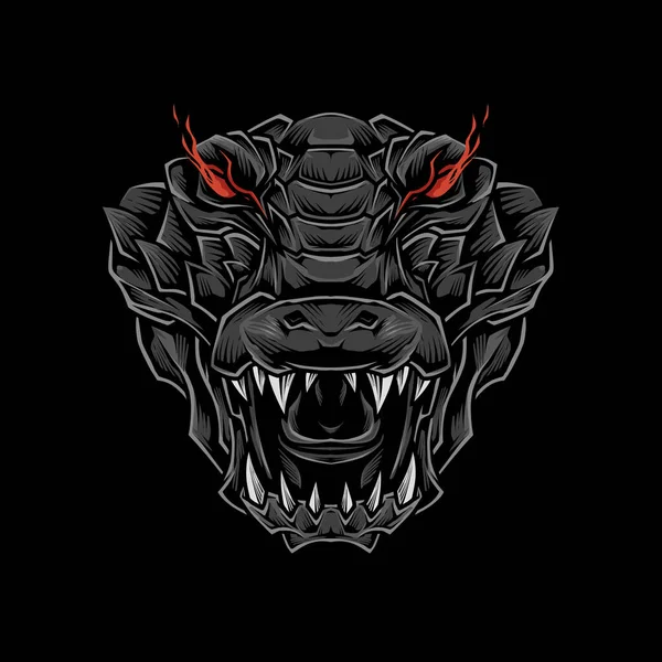 Tête Crocodile Shirt Illustration — Image vectorielle
