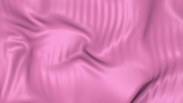 Różowe Tło Tkaniny Animacja Tkaniny Płyny Trybie Pełnoekranowym Falista Gładka — Wideo stockowe