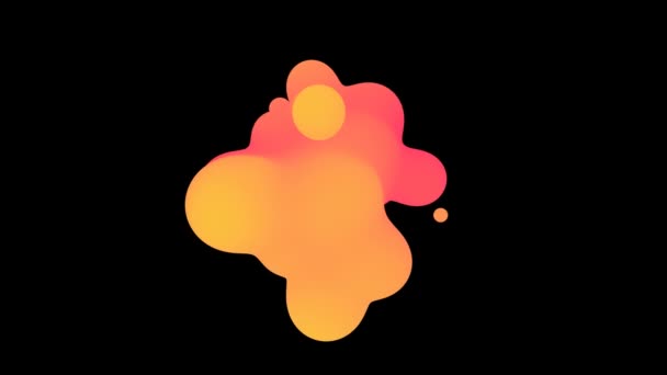 3D动画 抽象流畅的液体形状 4K无缝循环3D动画 气泡的平滑动画 带有内部发光的球 — 图库视频影像
