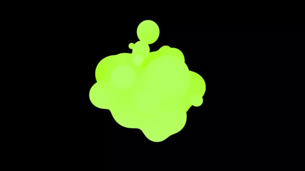 3D动画 抽象流畅的液体形状 4K无缝循环3D动画 泡泡动画流畅流畅 内部闪烁着球的光芒 在黑色背景上隔离的 — 图库视频影像