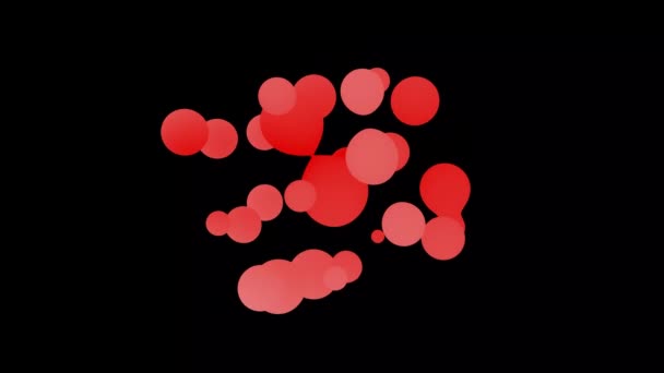 概要滑らかな液体形状の3Dアニメーション 4Kシームレスループ3Dアニメーション 泡の滑らかなアニメーション 内側の輝きを持つメタボール アルファマットは黒の背景に隔離されてる 赤血球 赤血球 — ストック動画