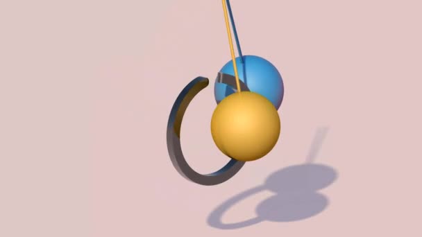 Animación Satisfactoria Animación Abstracta Loop Animation Pendulum Swinging Introducción Para — Vídeos de Stock