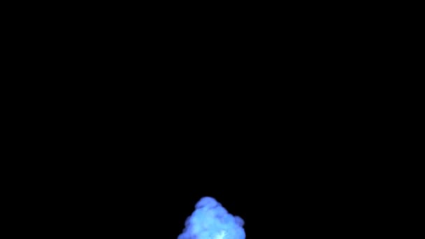 Голубой Дым Поднимается Мягкое Рассеивание Дыма Синий Фиолетовый Дым Анимация — стоковое видео