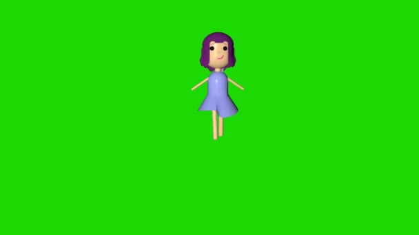 Animación Chica Está Caminando Diseño Minimalista Moderno Con Movimiento Fluido — Vídeos de Stock