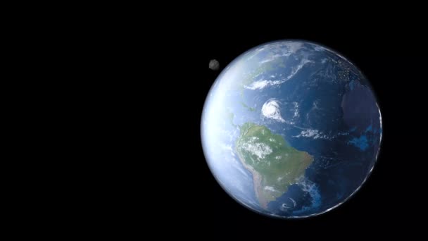 Asteroid Zboară Lângă Pământ Animaţie Zborul Unui Asteroid Spaţiu — Videoclip de stoc
