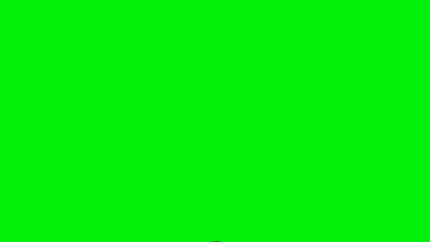 Анімація Усміхненого Емоціонера Зеленому Тлі Візуалізація Символ Емоції Клавіша Chrome — стокове відео