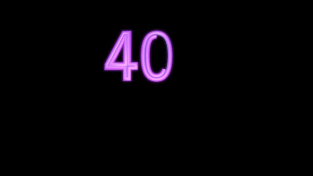 404 Error Line Animation Purple Text Black Background Animation Site — 图库视频影像
