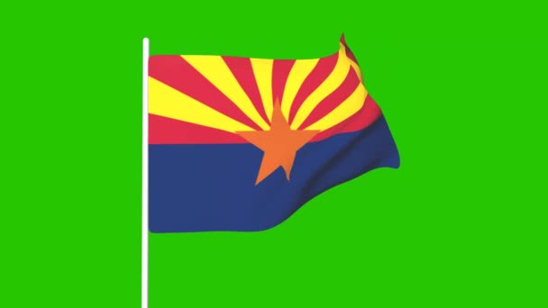 Animation Arizona State Flag Green Screen Animation — Video Stock