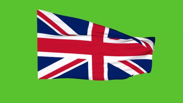 Flag British Green Screen Animation — Stockvideo