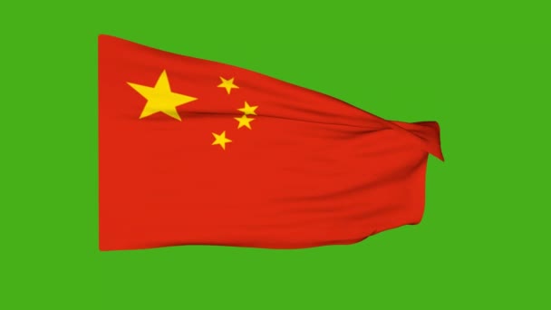 Flag China Green Screen Animation — Video