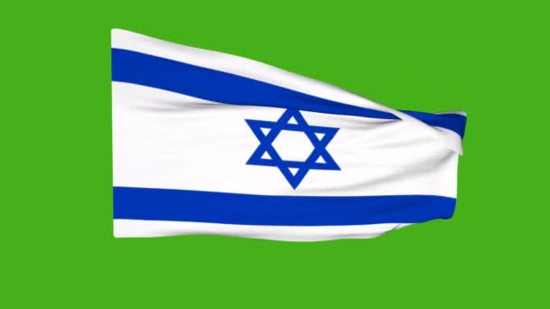 Flag Israel Green Screen Animation — Vídeo de Stock