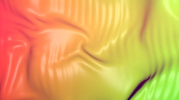 Красочная Ткань Фона Анимация Ткани Жидкостей Полноэкранном Режиме Волнистая Плавная — стоковое видео