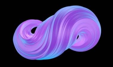 Soyut tuhaf sonsuzluk figürü oluşturma. 3 Boyutlu Hazırlama.