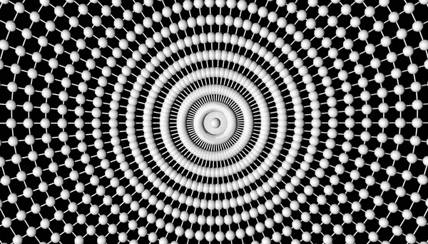 Abstract black and white background from spheres. Abstract figure and background.  3D render