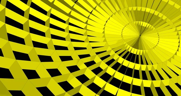 Geometric abstract 3D render. Colorful background in cartoon sketch style. Spinning pattern.