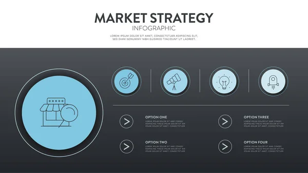 Diseño Plantilla Diseño Infográfico Proyecto Empresarial Mínimo Creativo Banner Presentación — Vector de stock