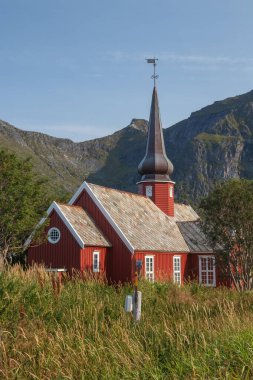 Flakstad Kilisesi, Flakstadoya, Lofoten Adaları, Norveç
