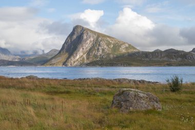 Storsandnes, Flakstadoy 'un kuzey kıyısında, Lofoten Adaları, Norveç